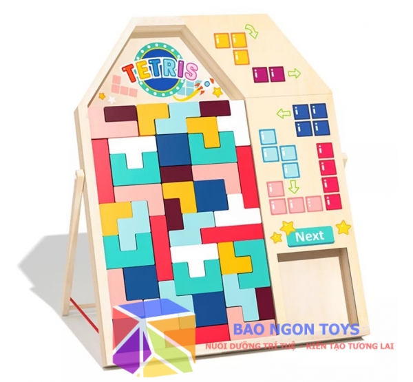 ĐỒ CHƠI XẾP GẠCH TETRIS, XẾP HÌNH TANGRAM, TRÒ CHƠI CỜ TRÍ TUỆ CỔ ĐIỂN GIÚP PHÁT TRIỂN TRÍ THÔNG MINH CHO BÉ, GIẢI TRÍ CHO NGƯỜI LỚN DG216 BAO NGON TOYS