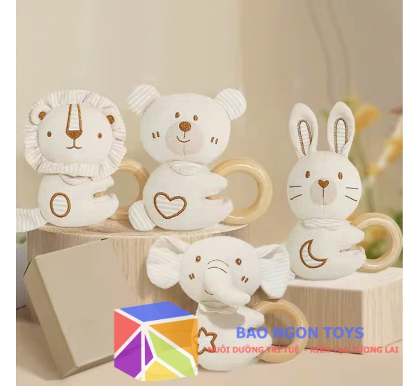 Đồ chơi Gặm Nướu và Lục Lạc Hình Thú dành cho bé sơ sinh – Món Quà Yêu Thương Cho Bé Yêu - DV122