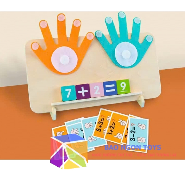 Bộ Đồ Chơi Học Toán Đếm Ngón Tay Montessori giúp trẻ mầm non học đếm dễ dàng, giáo cụ toán học cho bé 5 tuổi - BẢO NGÔN TOYS DG336