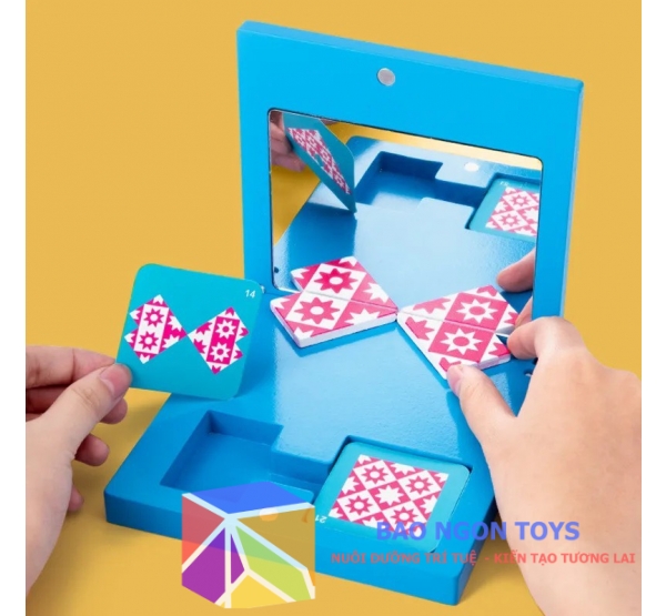 TRÒ CHƠI TRÍ TUỆ GHÉP HÌNH ĐỐI XỨNG QUA GƯƠNG GIÚP BÉ PHÁT TRIỂN TƯ DUY ÓC SÁNG TẠO - BAO NGON TOYS - DG247