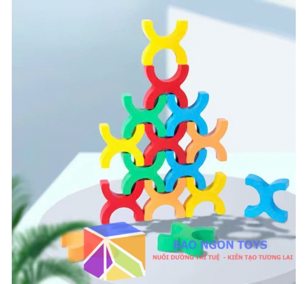 Trò chơi xếp hình giữ thăng bằng sáng tạo – phát triển trí tuệ toàn diện cho bé BAO NGON TOYS DG380