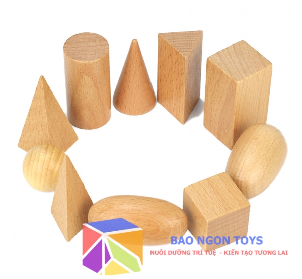SET GIÁO CỤ HÌNH KHỐI 3D MONTESSORI GIÚP TRẺ LÀM QUEN VỚI HÌNH DẠNG VÀ PHÁT TRIỂN GIÁC QUAN, VẬN ĐỘNG TINH - BAO NGON TOYS - DG127