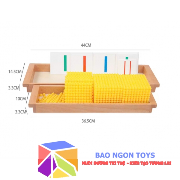 Giáo cụ Montessori – Trò chơi Ngân hàng (Bank Game) & Bộ cườm vàng thập phân