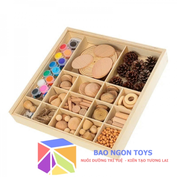 Bộ đồ chơi thủ công sáng tạo từ gỗ giúp bé vui chơi và sáng tạo nghệ thuật, phát huy trí tưởng tượng, đồ chơi handmade, diy cho trẻ - BAO NGON TOYS - DG311