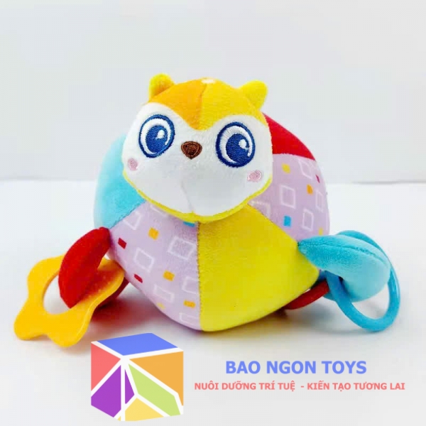 Đồ chơi lục lạc hình quả bóng kèm xúc xắc dành cho bé từ 0 đến 18 tháng tuổi, giúp bé phát triển giác quan và kỹ năng vận động - BẢO NGÔN TOYS - DV116