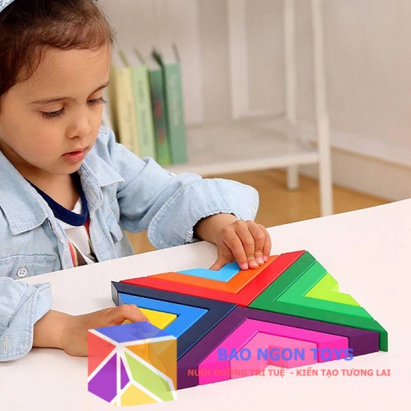 ĐỒ CHƠI XẾP HÌNH CẦU VỒNG GIÚP BÉ PHÁT HUY SỰ SÁNG TẠO, TRÍ THÔNG MINH NGHỆ THUẬT VÀ KỸ NĂNG VẬN ĐỘNG TINH BAO NGON TOYS - DG190a