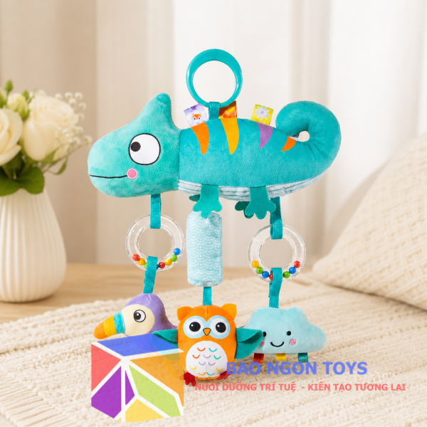 Đồ Treo Xe Đẩy - Treo Nôi Em Bé Hình Động Vật Dễ Thương Đa Chức Năng - BAO NGON TOYS - DV128
