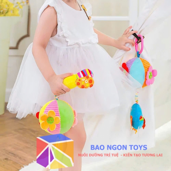Đồ chơi treo nôi, xe đẩy phát nhạc đa năng dành cho bé sơ sinh, giúp bé phát triển giác quan, đồ chơi an toàn, giáo dục, tương tác BAO NGON TOYS DV113