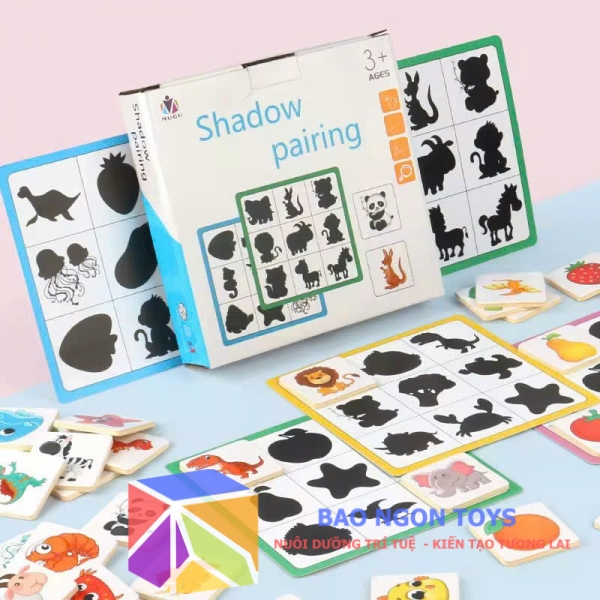 Đồ chơi trí tuệ matching shadow tìm hình theo bóng, giúp bé vui chơi và phát triển trí thông mình - BAO NGON TOYS -DG411
