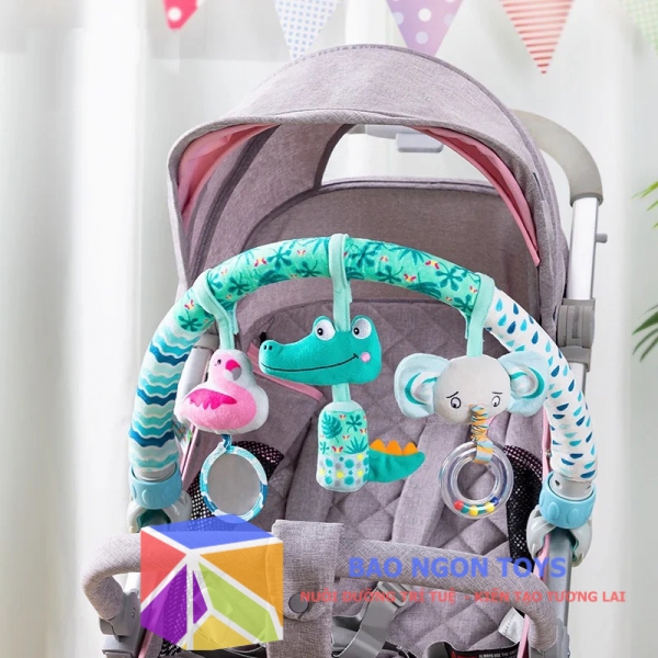 Đồ chơi vòm treo nôi, treo xe đẩy đa năng giúp phát triển giác quan cho bé sơ sinh - BẢO NGÔN TOYS - DV70