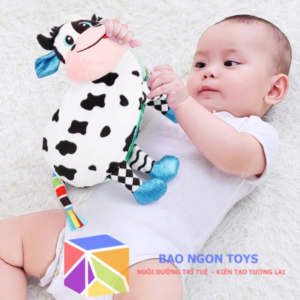 SÁCH VẢI 3D TƯƠNG TÁC THÚ NHỒI BÔNG – NGƯỜI BẠN NHỎ CHO GIẤC NGỦ CỦA BÉ – BAO NGON TOYS - SV68