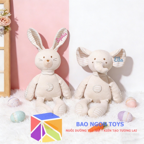 Gấu Bông Ôm Ngủ Cho Bé – Mềm Mại, An Toàn, Dou Dou Giúp Bé Ngủ Ngon (0M+)