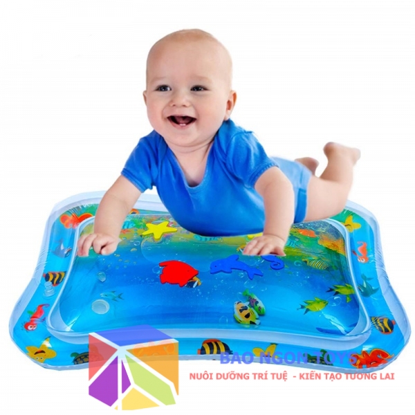 Thảm nước Tummy time cho bé nằm chơi giúp bé tập nằm sấp, tập bò, trườn, đồ chơi vận động quan trọng cho bé sơ sinh - BAO NGON TOYS - VD01